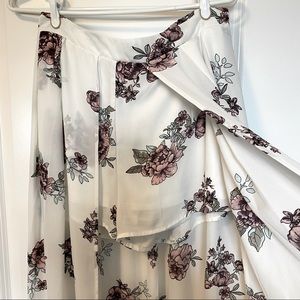 Maxi skirt high low with shorts